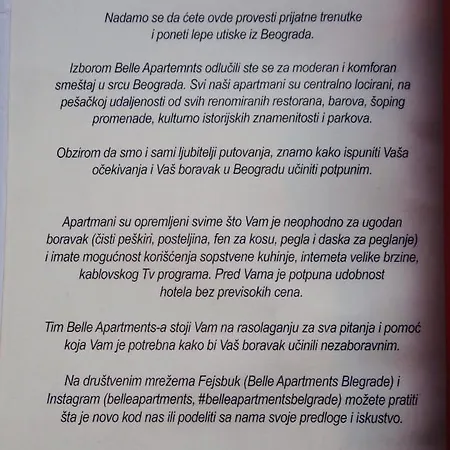 Belle - Obilicev Venac *